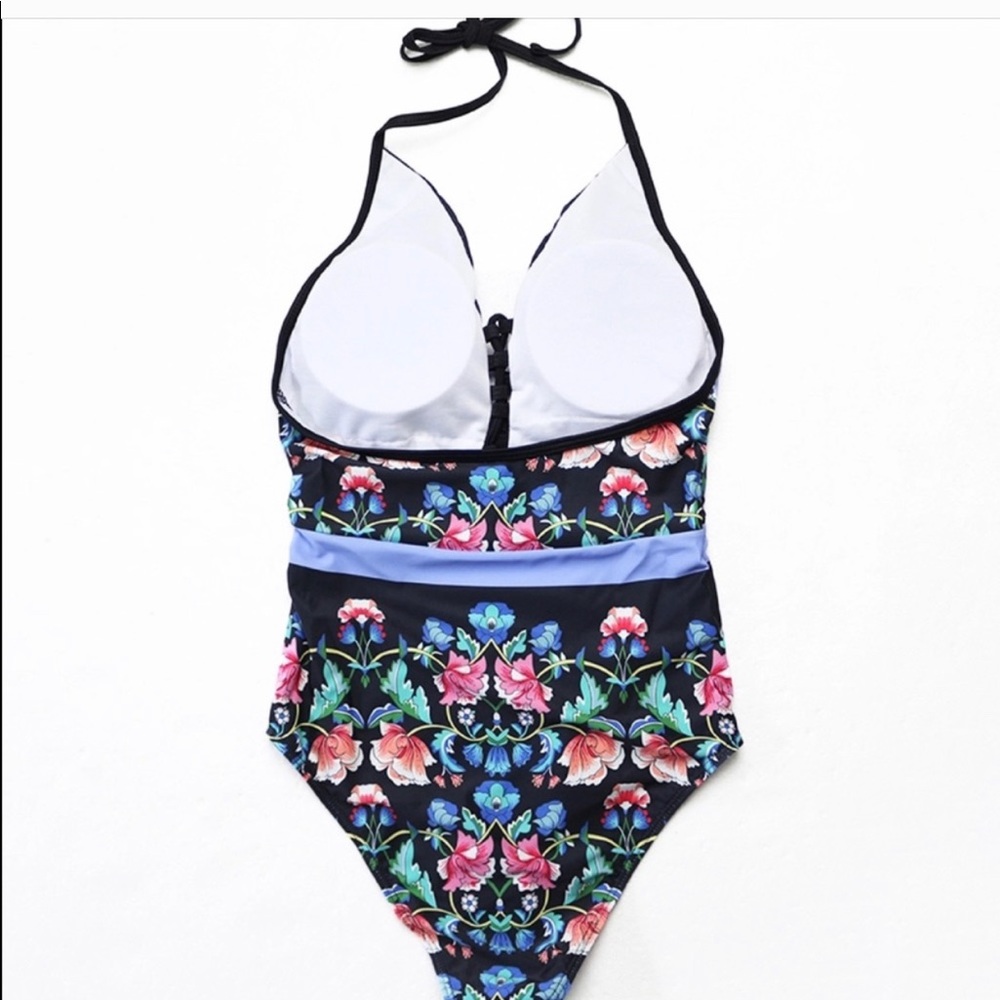 Floral One Piece Bathing Suit - Picture 4 of 4